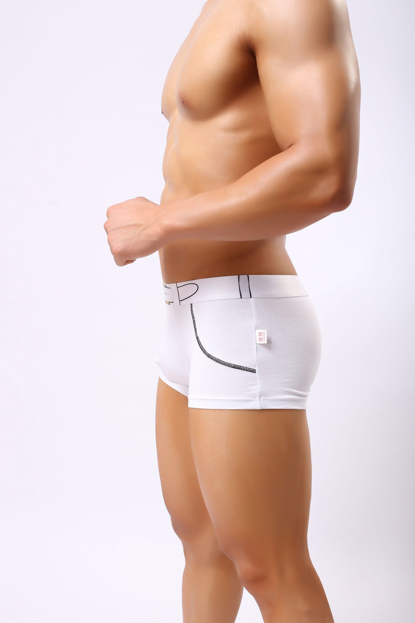 Boxer homme LJ Effet Ceinture  Blanc