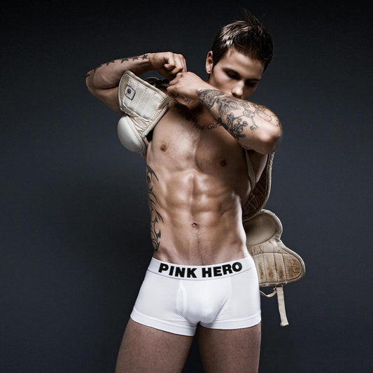 Boxer Blanco Hombre PINK HERO