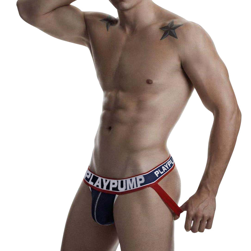 Jockstrap Bleu Marine Homme PLAYPUMP