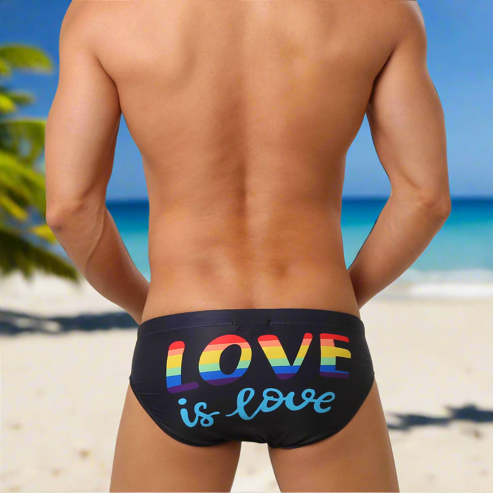 Maillot de Bain Noir Homme UXH Rainbow