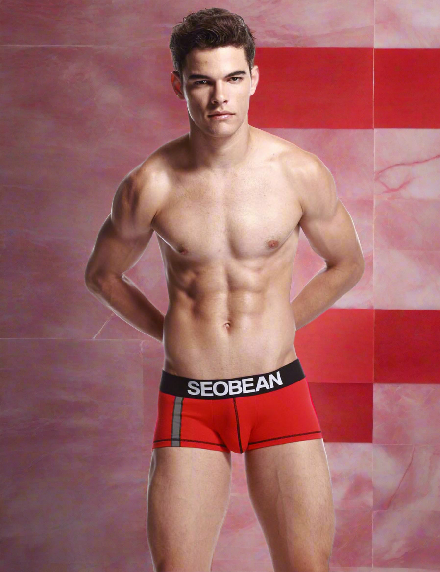 Boxer Rojo Hombre SEOBEAN