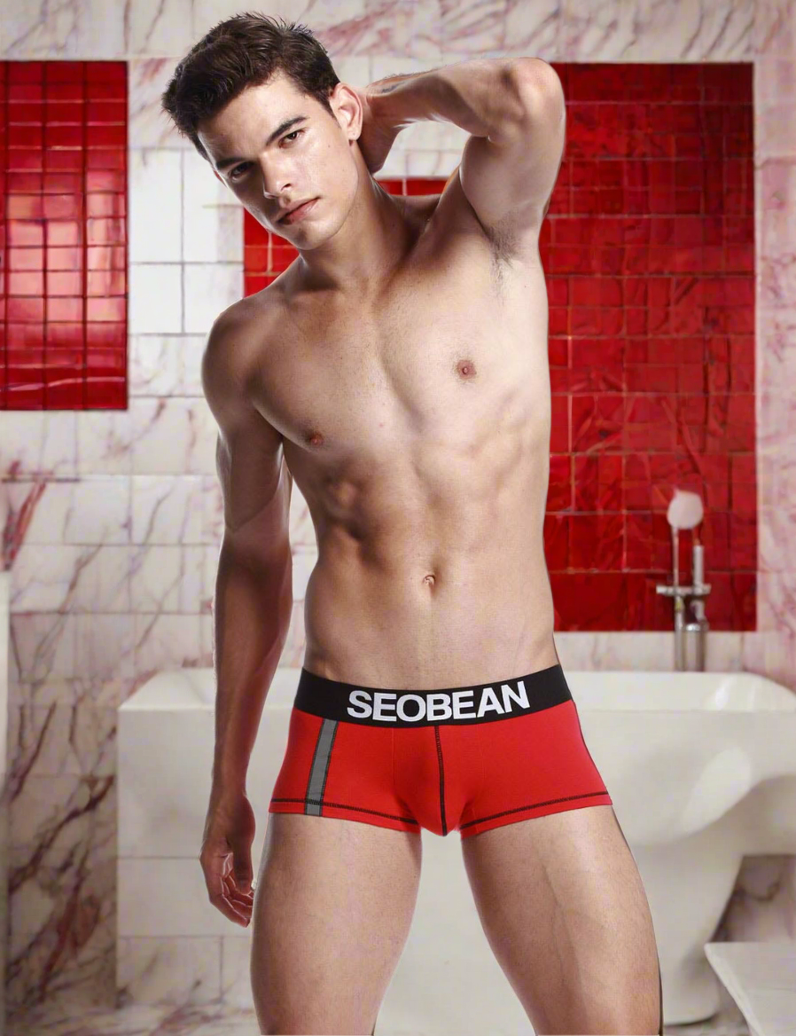 Boxer Rojo Hombre SEOBEAN