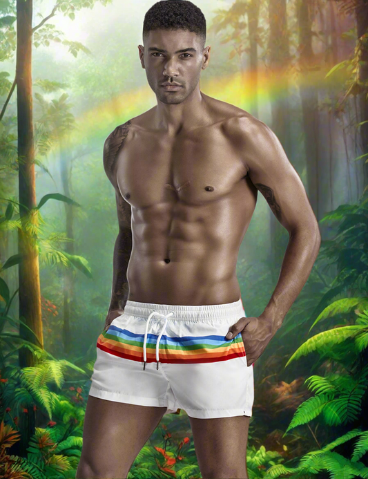 Bañador Blanco Hombre SEOBEAN RAINBOW