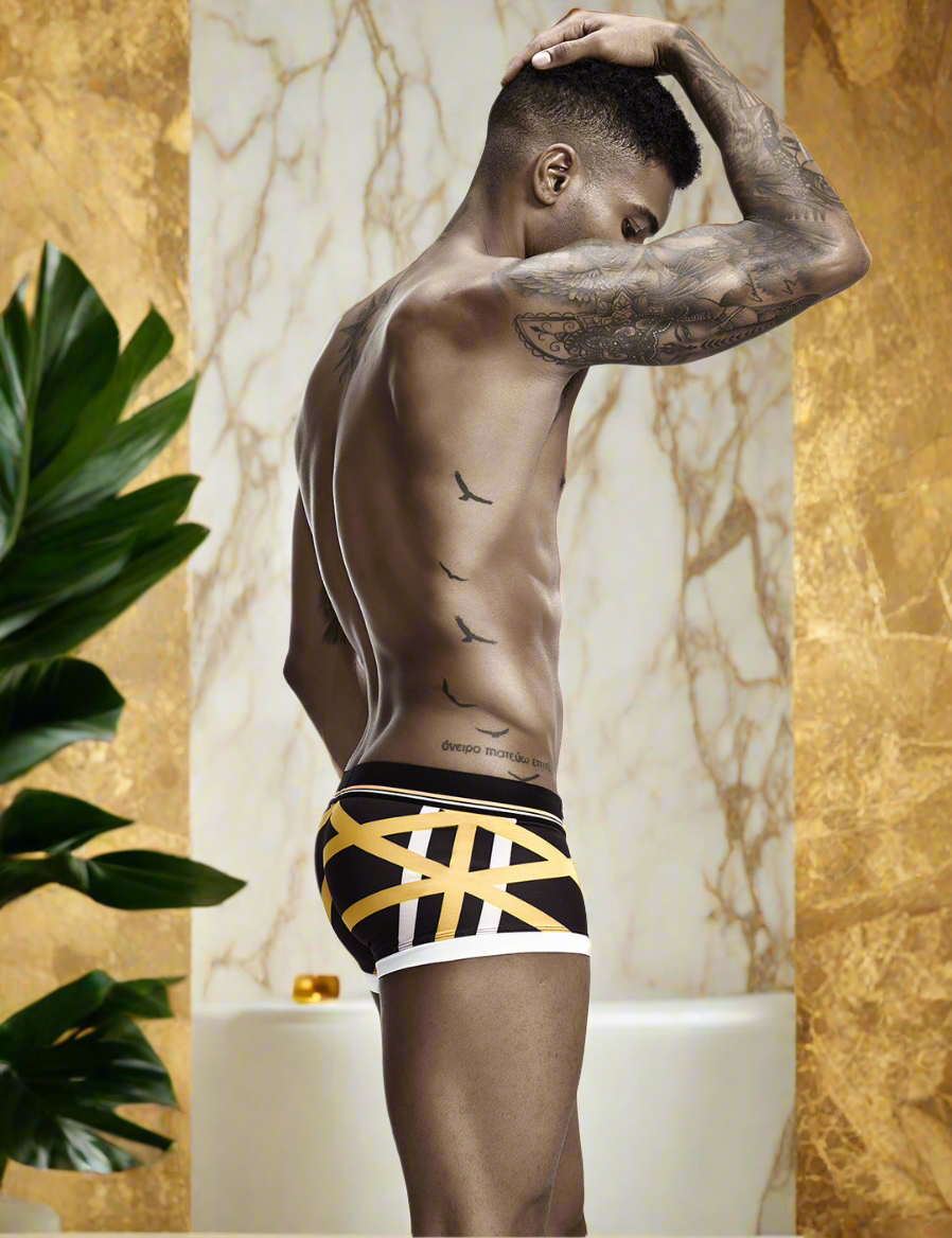 Boxer Negro/Oro Hombre SEOBEAN 