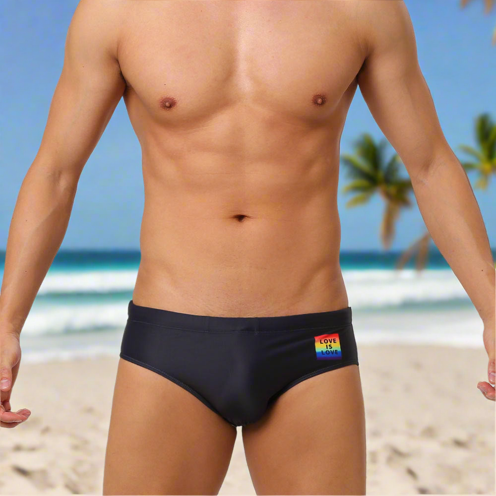 Maillot de Bain Noir Homme UXH Rainbow